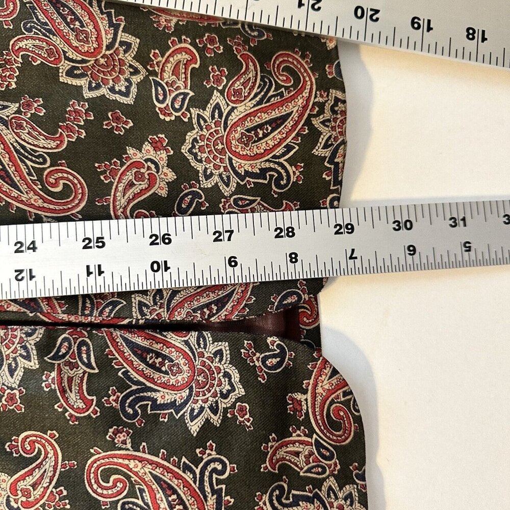 Talbots Petites Women's Blazer Size 4 Large Multicolor Paisley Rayon Vintage 90s - Picture 11 of 12